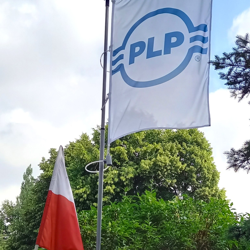 flaga z logo pl